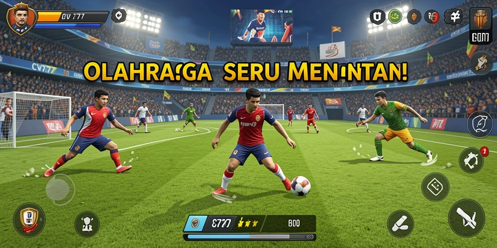 Tangkapan layar gameplay yang mendebarkan dari CV777 dalam olahraga.