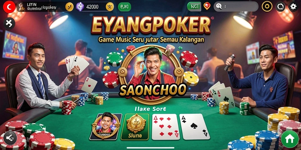 Tampilan gameplay EYANGPOKER yang seru dan interaktif.