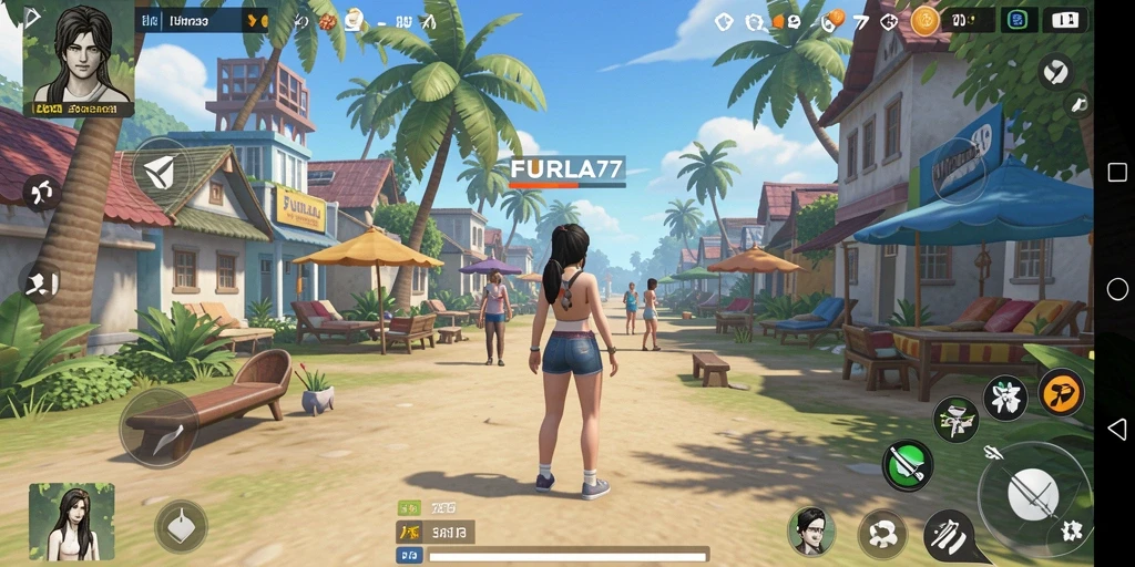 Tampilan gameplay FURLA77 menunjukkan keseruan simulasi kehidupan.