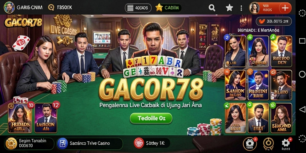 Tampilan gameplay Live Casino GACOR78 yang menegangkan dan interaktif.