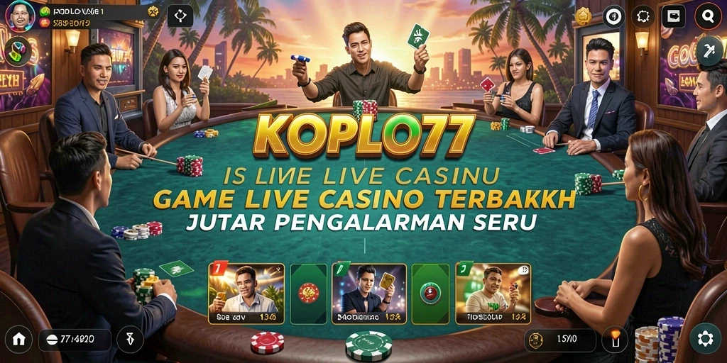 Tampilan gameplay seru di KOPLO77 dengan dealer langsung dan suasana casino nyata.