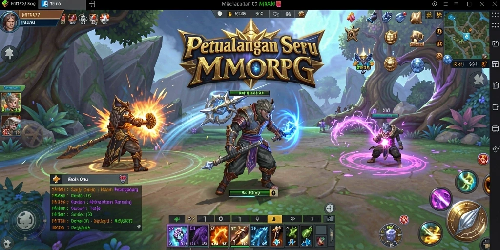Screenshot gameplay <strong>MITRA77</strong> yang menampilkan aksi seru dalam petualangan MMORPG.