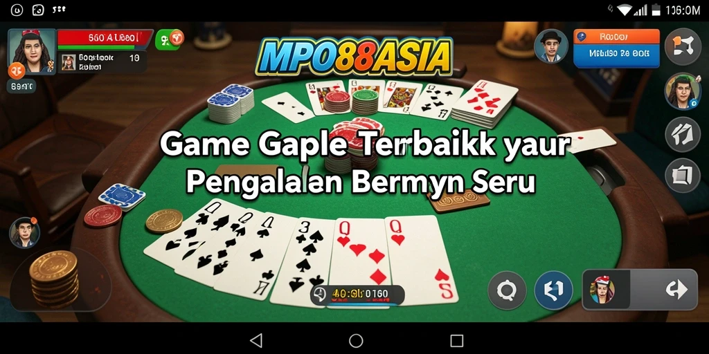 Tampilan gameplay Gaple yang mendebarkan dan interaktif.
