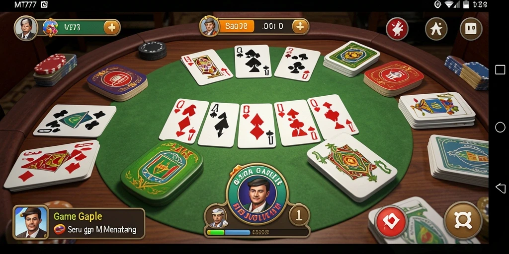 Gameplay MT777 menampilkan suasana seru permainan Gaple.