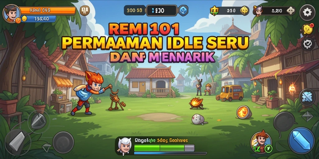 Tampilan gameplay <strong>REMI101</strong> yang seru dan mengasyikkan saat bermain Idle.
