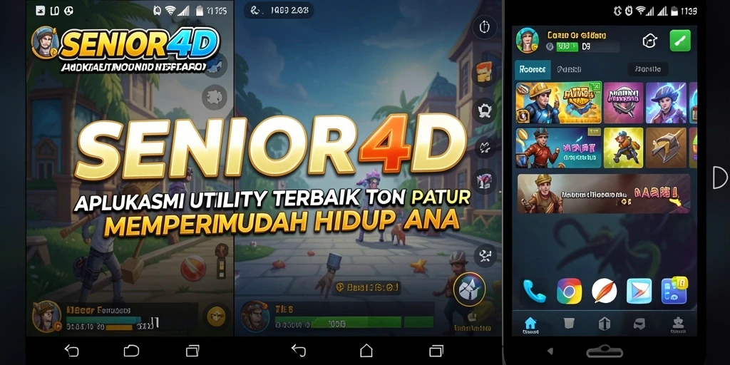 Tampilan dari interface aplikasi SENIOR4D yang user-friendly dan interaktif.