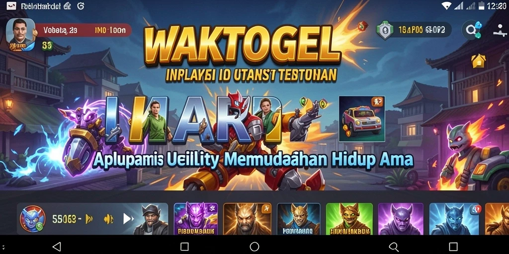 Tampilan antarmuka aplikasi WAKTOGEL yang user-friendly.